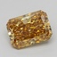 3.09 Ct. Fancy Intense Brownish Yellow Radiant Lab Grown Diamond
