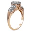 The Tabby Engagement Ring, smalltop view on a hand