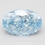 5.05 Ct. Fancy Vivid Blue Oval Lab Grown Diamond