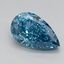 1.11 Ct. Fancy Vivid Blue Pear Lab Grown Diamond