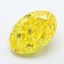 4.66 Ct. Fancy Vivid Yellow Oval Lab Grown Diamond