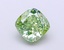 1.22 Ct. Fancy Vivid Green Cushion Lab Grown Diamond