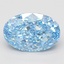 4.09 Ct. Fancy Vivid Blue Oval Lab Grown Diamond