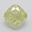 0.91 Ct. Fancy Yellow Cushion Diamond