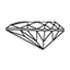 0.36 Carat Pear Diamond small side view with measurements