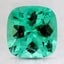 8.2x7.9mm Cushion Colombian Emerald
