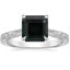 18K White Gold Elsie Engraved Ring, smalltop view