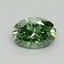 0.61 Ct. Fancy Vivid Green Oval Lab Grown Diamond
