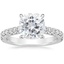 18K White Gold Sienna Half Coverage Diamond Ring, smalltop view