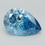 4.06 Ct. Fancy Vivid Blue Pear Lab Grown Diamond