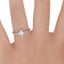 18K White Gold Sonora Diamond Ring, smallzoomed in top view on a hand