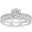 18K White Gold Tacori Sculpted Crescent Knife Edge Diamond Ring with Tacori Dantela Diamond Ring (1/8 ct. tw.)