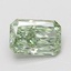 1.10 Ct. Fancy Vivid Green Radiant Lab Grown Diamond