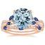 14KR Aquamarine Luxe Willow Sapphire and Diamond Bridal Set (1/4 ct. tw.), smalltop view