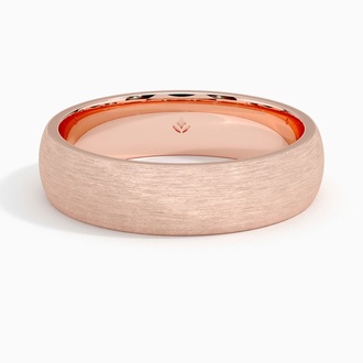 Matte Comfort Fit 5.5mm Wedding Ring in 14K Rose Gold