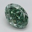 2.66 Ct. Fancy Vivid Bluish Green Oval Lab Grown Diamond