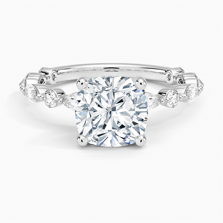Alternating Marquise and Round Diamond Setting