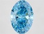 3.30 Ct. Fancy Vivid  Blue Oval Lab Grown Diamond