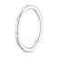 18K White Gold Matte Hammered Petite Comfort Fit Wedding Ring, smallside view