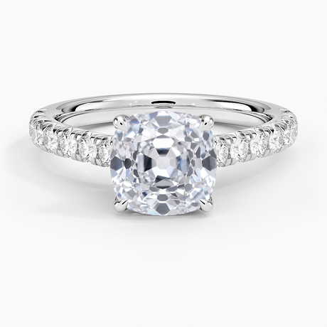 French Pavé Engagement Ring