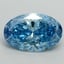 5.04 Ct. Fancy Vivid Blue Oval Lab Grown Diamond