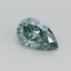 0.33 Ct. Fancy Vivid Green Pear Lab Grown Diamond