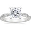 18K White Gold Petite Luxe Twisted Vine Diamond Ring (1/4 ct. tw.), smalltop view
