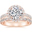 14K Rose Gold Sienna Halo Diamond Ring with Sienna Eternity Diamond Ring (7/8 ct. tw.)