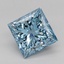 1.09 Ct. Fancy Vivid Blue Princess Lab Grown Diamond