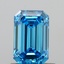 0.80 Ct. Fancy Vivid Blue Emerald Lab Grown Diamond