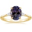 18K Yellow Gold Aria Three Stone Diamond Ring (1/10 ct. tw.), smalltop view