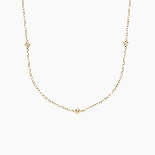 Marquesa Strand Diamond Necklace in 14K Yellow Gold | Brilliant Earth