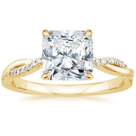 18K Yellow Gold Petite Twisted Vine Diamond Bridal Set (1/4 ct. tw.)