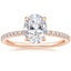 14K Rose Gold Perfect Fit Half Coverage Hidden Halo Diamond Ring (1/5 ct. tw.), smalltop view
