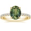 18K Yellow Gold Amelie Half Coverage Diamond Ring, smalltop view