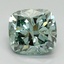 2.0 Ct. Fancy Vivid Pacific Green Cushion Lab Grown Diamond