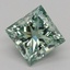 1.60 Ct. Fancy Vivid Green Princess Lab Grown Diamond