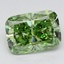 6.02 Ct. Fancy Vivid  Green Cushion Lab Grown Diamond