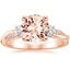 14K Rose Gold Petite Twisted Vine Three Stone Diamond Ring (2/5 ct. tw.), smalltop view