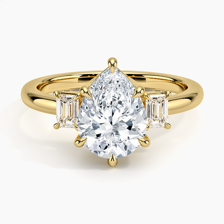 Three Stone Diamond Engagement Ring - Rhiannon