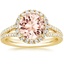 18K Yellow Gold Fortuna Halo Diamond Ring (1/2 ct. tw.), smalltop view