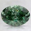 1.69 Ct. Fancy Vivid Pacific Green Oval Lab Grown Diamond, smalltop view