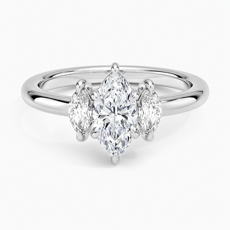 Sasha Three Stone Marquise Diamond Ring