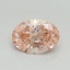 0.51 Ct. Fancy Vivid Pink Oval Lab Grown Diamond