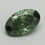 0.83 Ct. Fancy Vivid Green Oval Lab Grown Diamond