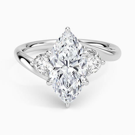 18K White Gold Atelier Three Stone Diamond Ring (1/3 ct. tw.)