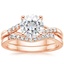 14KR Moissanite Chamise Diamond Bridal Set, smalltop view