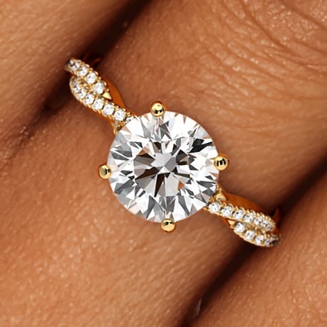 18K Yellow Gold Petite Luxe Twisted Vine Diamond Ring (1/4 ct. tw.)