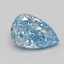 3.10 Ct. Fancy Vivid Blue Pear Lab Grown Diamond