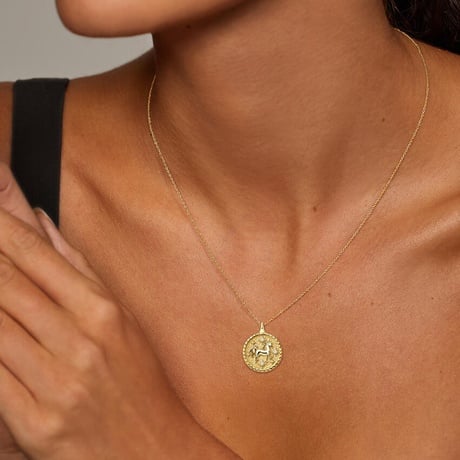 Horse Diamond Medallion Necklace